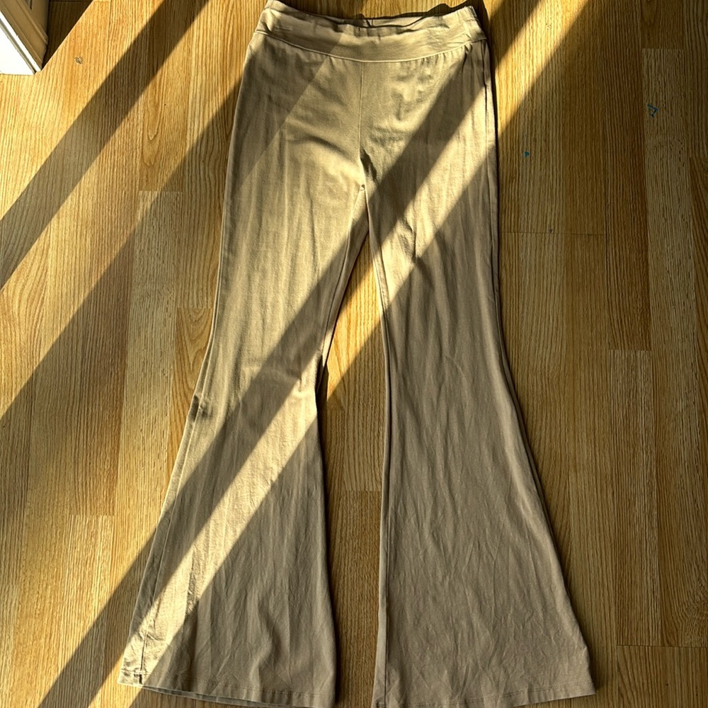 SHEIN khaki flared pants